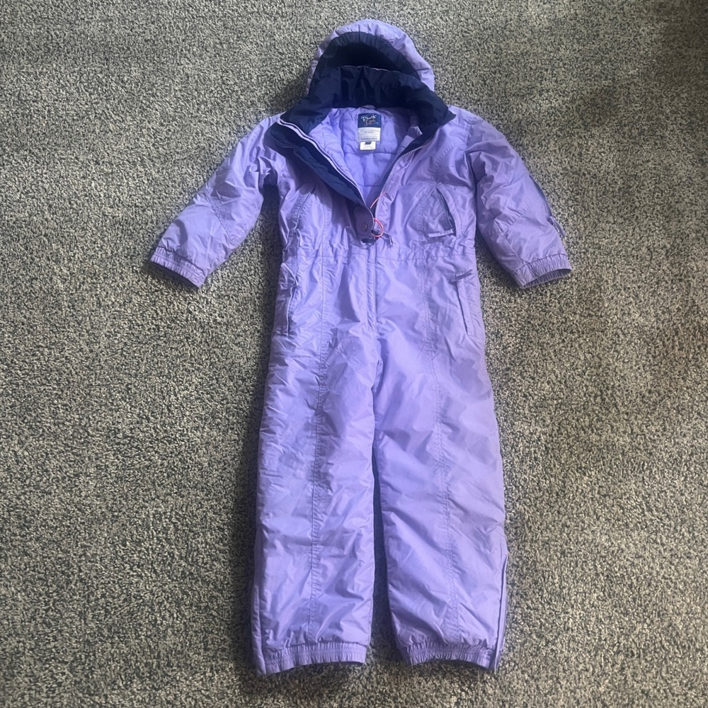 Rawik Kids Purple Insulated Snow Suit One Piece Ski Bib Hooded Girls XL 6X - Picture 6 of 13
